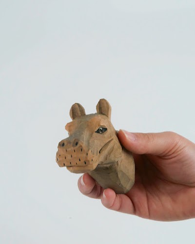 Ferm Living — Hippo Hand Carved Hook — Móc treo gắn tường