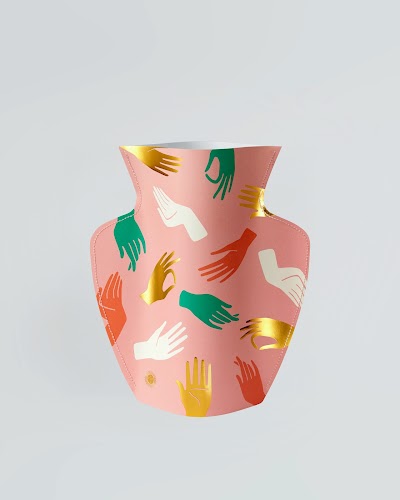 Octaevo — Paper Vase Florero - Pink — Bình Hoa